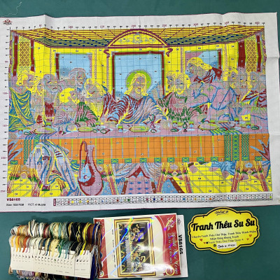 Tranh thêu kín Bữa tiêc ly VS8165, kích thước 105 x 75 cm