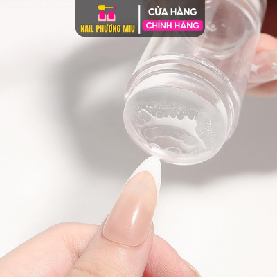Con In Móng Tay Silicon To Và Bé 6x3 cm, Dễ Lấy Mực In Đều Rõ Nét, lăn làm In Dấu Khuôn Móng Kết Hợp Dùng Với Khuôn in Nail Phương Miu Nữ Women