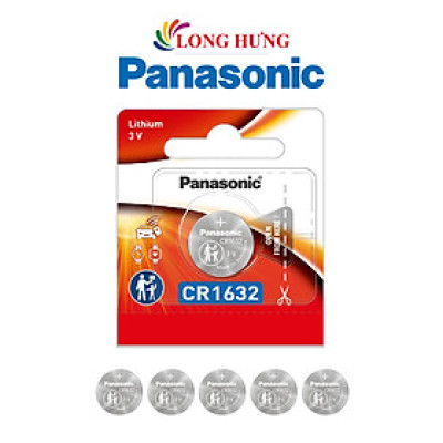 Vỉ Pin nút Panasonic 3V CR-1632/5BN (1 viên/5 viên) - Hàng chính hãng