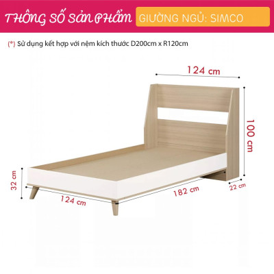 Giường ngủ cho bé thiết kế thông minh SMLIFE Simco