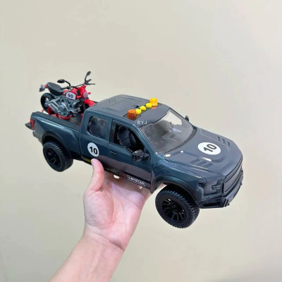 TOYSTAR - 666-90P Mô hình xe bán tải cảnh sát màu ghi (KT 41x16x19cm)