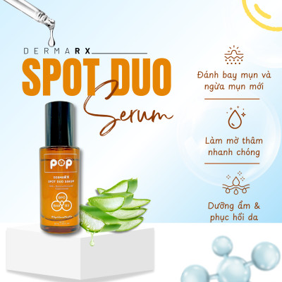 DermaRX Spot Duo Serum POP – Serum ngừa mụn, sáng da mờ thâm cho bạn luôn rạng rỡ