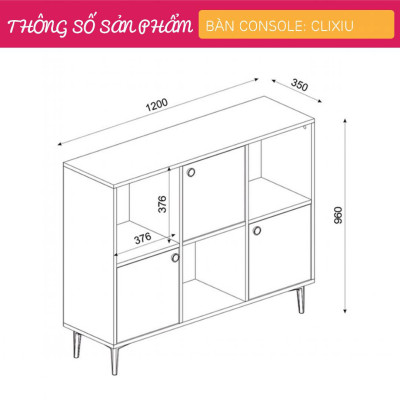 Bàn sảnh ra vào gỗ hiện đại SMLIFE Clixiu