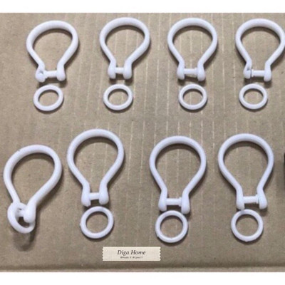 Móc Treo Rèm Vải Ri Đô DIGA HOME - Móc Khoen Nhựa Treo Màn Cửa Tròn Có Thể Tháo Rời
