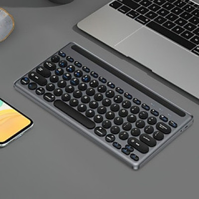 Bộ Bàn phím chuột không dây W609 có khe để điện thoại , máy tính bảng - kết nối bluetooth 5.0 + Usb 2.4g Pin sạc TypeC hàng nhập khẩu
