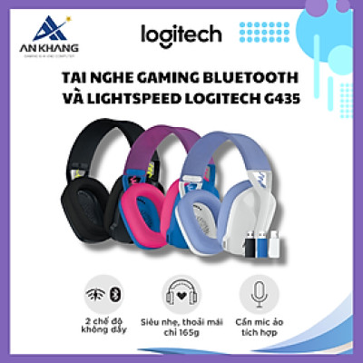 Tai nghe gaming Bluetooth và Lightspeed Logitech G435 – Mic ảo tích hợp - Hàng Chính Hãng - Bảo Hành 24 Tháng