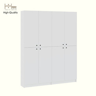 HAPPY FURNITURE , Kệ sách 6 tầng 8 cửa mở - CATY, KSA_079 , 160cm x 30cm x 202cm DxRxC