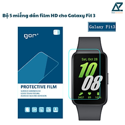 Bộ 5 miếng dán dẻo Gor TPU HD cho Samsung Galaxy Fit 3 chống trầy xước_ Hàng chính hãng