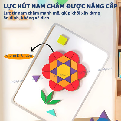 Đồ Chơi Xếp Hình Gỗ sáng tạo kèm nam châm Mideer Magnetic Geometry Blocks 250pcs,  Đồ chơi gỗ thông minh cho bé