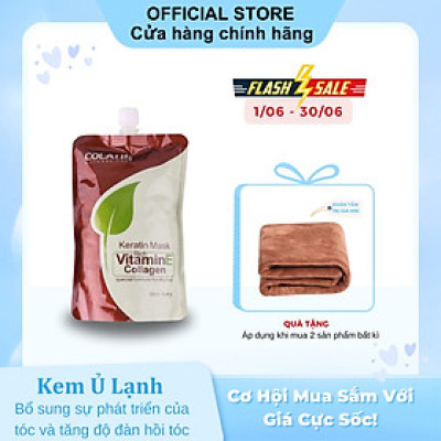 Kem ủ tóc siêu mượt Colatin Keratin Mask Vitamin E 500ml