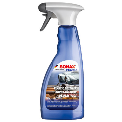 Chai xịt dưỡng nhựa ô tô cao cấp Plastic Detailer Xtreme Sonax 255241 500ml tặng kèm 1 khăn 3M KL3030 - làm sạch chuyên sâu, bảo dưỡng nhựa, tạo độ sáng bóng cho nhựa