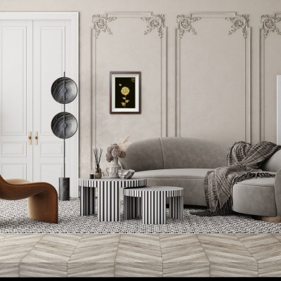 Tranh Hoa Hướng Dương 3D Mạ Vàng Cao Cấp Trang Trí Tường, Phòng Khách - HHD01