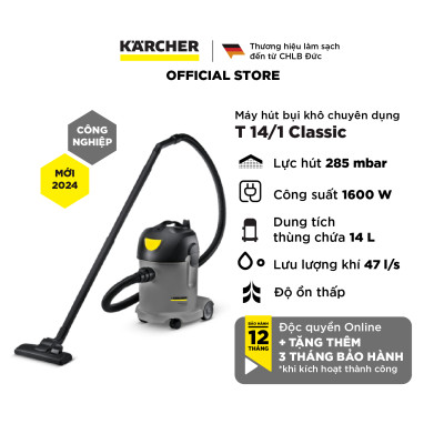 Máy hút bụi khô công nghiệp Karcher T 14/1 Classic - Hàng chính hãng