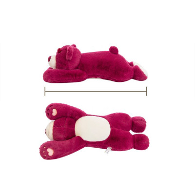 Thú nhồi bông gấu dâu nằm tay dài mẫu mới - Size từ 70cm đến 1m3 - Quà tặng gấu bông lotso dâu nằm màu đỏ ôm ngủ mặt cưng đáng yêu