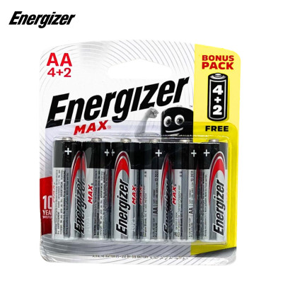 Vỉ 6 Viên Pin AA , Pin AAA Energizer Max 1,5V Alkaline - Hàng chính hãng