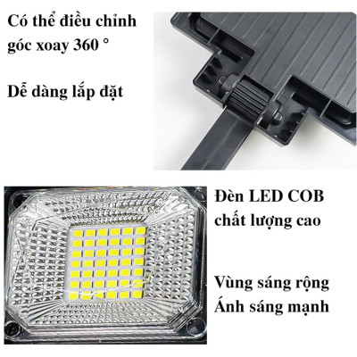 Đèn năng lượng mặt trời cảm biến di chuyển 200w,300w,400w - An Toàn, tiết kiệm điện, lớp IP chống nước, bụi - D1378