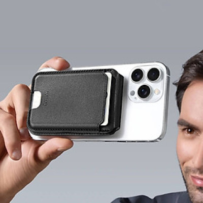 Ví da đựng Card từ tính WiWU Mag Wallet Pro ATM Visa tích hợp giá đỡ đa năng Card Holder cho iPhone 16 15 14 13 12 S22 S23 S24 Z FLlip Fold - Hàng nhập khẩu