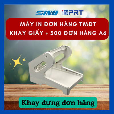 [RẺ] Combo Máy in vận đơn iDPRT SP410 + Khay +500 tờ giấy nhiệt, hàng nhập khẩu bảo hành 12 tháng