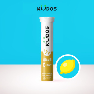 Combo Thực phẩm bảo vệ sức khỏe KUDOS DAILY VITAMINS PLUS BIOTIN & GINSENG + KUDOS VITAMIN C 1000MG (20 viên/tuýp)