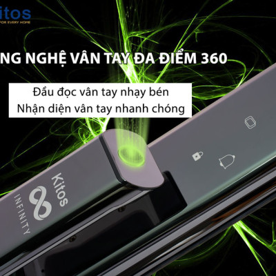 Khoá cửa thông minh Kitos Infinity 3D Face