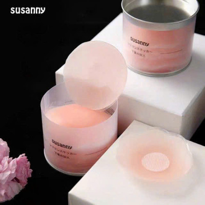 MIẾNG DÁN TI SILICON HÌNH HOA 5 ĐÔI HỘP HỒNG