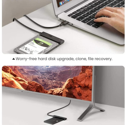 Ugreen UG70609CM321TK 0.5m bộ đọc ổ cứng ssd usb a 3.0 ra 2.5 inch sata 50cm - HÀNG CHÍNH HÃNG