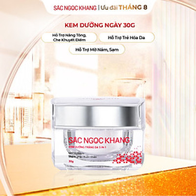 Kem dưỡng  da Sắc Ngọc Khang 5 trong 1 ban ngày 30g giúp nuôi dưỡng làn da sáng khỏe, mờ thâm nám ngăn ngừa lão hóa