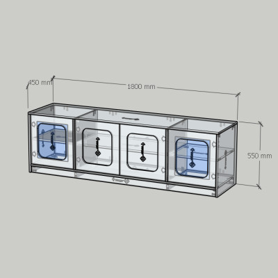 HAPPY FURNITURE , Kệ TV 4 cửa mở - NOAH , KTV_111 , 180cm x 45cm x 55cm DxRxC
