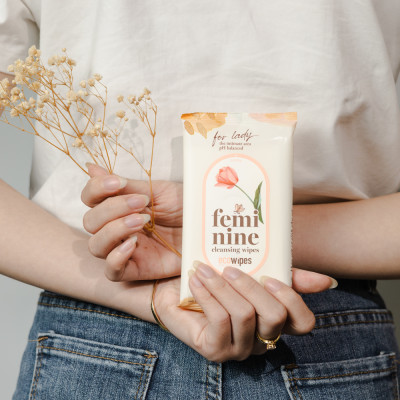 Khăn ướt phụ khoa Ecowipes vệ sinh cô bé cho phụ nữ hương Daisy kháng khuẩn khử mùi siêu tiện lợi