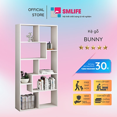 Giá sách gỗ đẹp phong cách hiện đại SMLIFE Bunny