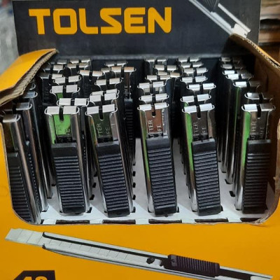 DAO RỌC GiẤY MINI CÁN SẮT 9*80MM TOLSEN 30005 - HÀNG CHÍNH HÃNG