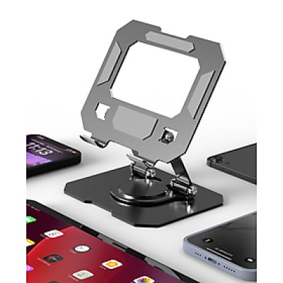Giá đỡ cho ipad giá đỡ điện thoại máy tính bảng bằng kim loại ViaKing, Xoay 360 độ, Chất liệu thép carbon bền bỉ chắc chắn - Hàng nhập khẩu