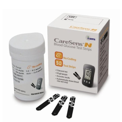 Que thử đường huyết CareSens N (lọ 50 que) - thương hiệu Hàn Quốc