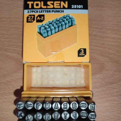 BỘ ĐÓNG 27 CHỮ NHỎ 3mm TOLSEN 25101 - HÀNG CHÍNH HÃNG