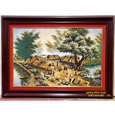 TRANH ĐÁ TỰ NHIÊN- CHỢ QUÊ