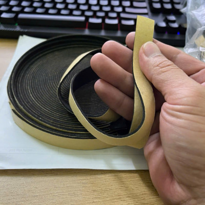 Ron gioăng cao su xốp EPDM có keo tự dính dán cửa sổ gỗ nhôm kính nhà tủ điện ôtô tàu thuyền (Các cỡ)