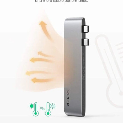 Ugreen UG60559CM251TK màu xám Type C Pro Hub 4K cho Macbook Pro / Air 16 " / 15" / 13" 100W sạc PD + 4K HDMI + 3 x USB 3.0 + Thunderbolt 3 8K - HÀNG CHÍNH HÃNG