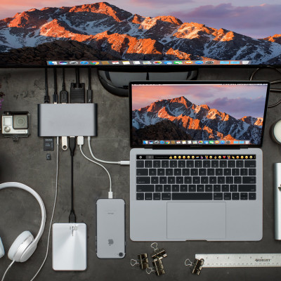 Cổng Chuyển HYPERDRIVE ULTIMATE USB-C HUB FOR MACBOOK, SURFACE, PC, USB-C DEVICES - HÀNG CHÍNH HÃNG