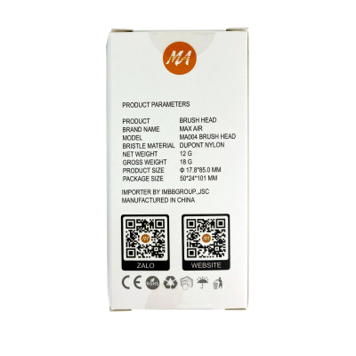 Đầu bàn chải điện thay thế bàn chải điện MaxAir model MA004, Electric toothbrush heads, Brush head 2pcs màu trắng