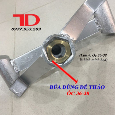 Búa tháo tán lồng máy giặt 36-38, bộ van tháo ốc máy giặt 36-38