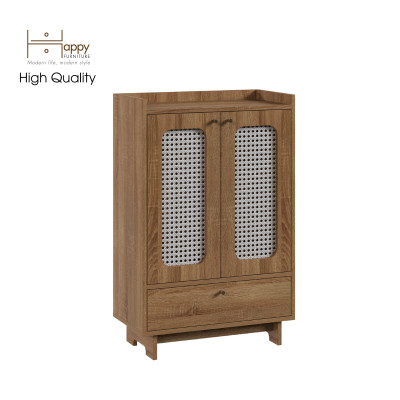 [Happy Home Furniture] MEYDAN, Tủ giày 2 cánh mây, 65cm x 34cm x 100cm ( DxRxC), TCM_055