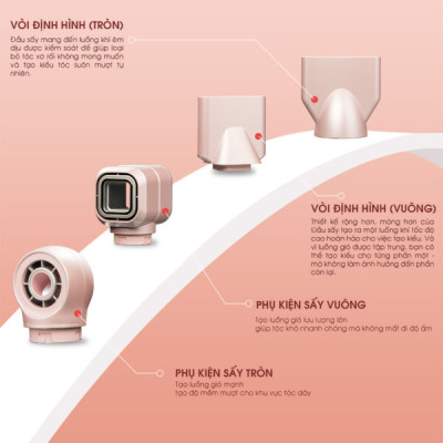 Máy sấy tóc sóng âm ion âm Kuchen D2305 - hàng chính hãng