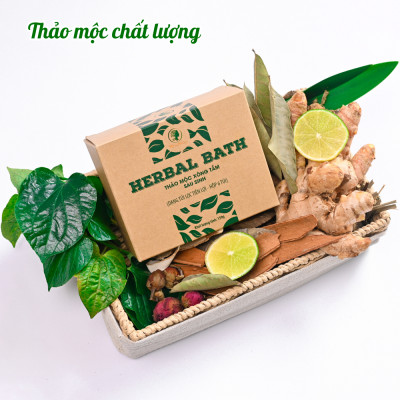 Bộ thảo mộc xông hơi cơ bản Wonmom ( 1 Hộp xông cửa mình + 2 Hộp xông tắm sau sinh loại 6 túi/hộp )