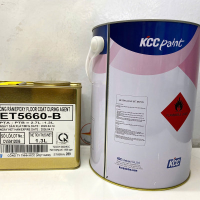Sơn sàn bê tông epoxy KCC ET5660 Base A màu trắng (White) _ 4L/Bộ
