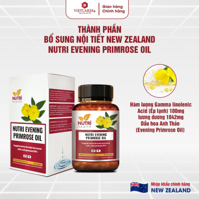 Viên Uống Bổ Sung Nội Tiết New Zealand Nutri Evening Primrose Oil 60 Viên | Giúp Bổ Sung Nội Tiết Tố - Nhập Khẩu Chính Hãng