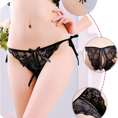 Quần lót lọt khe sexy dây buộc - Màu đen