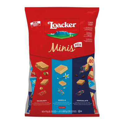 Bánh xốp Loacker nhập khẩu Ý vị bánh xốp mịn, giòn tan, thơm và cung cấp nguồn năng lượng cho cơ thể - Nhiều vị, nhiều size - OZ Slim Store