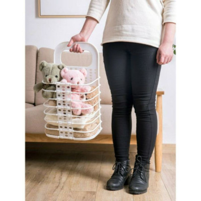 Combo 2 giỏ đựng đồ treo tường + tặng móc treo quần áo có 8 kẹp tiện lợi (giao màu ngẫu nhiên)