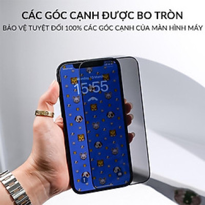 Dán kính cường lực chống nhìn trộm màn hình cho iPhone 15 / 15 Plus / 15 Pro / 15 Pro Max hiệu Nillkin Guardiant - Vát cạnh 2.5D, Phủ nano hạn chế vân tay, màng loa chống bụi - Hàng nhập khẩu