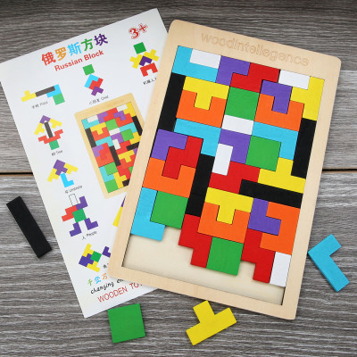 Đồ chơi xếp hình gỗ thông minh Russian Block cho bé – Tetris lắp ghép phát triển tư duy